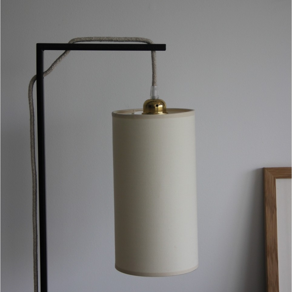 lampadaire L'Illuminé abat-jour tissu cylindrique